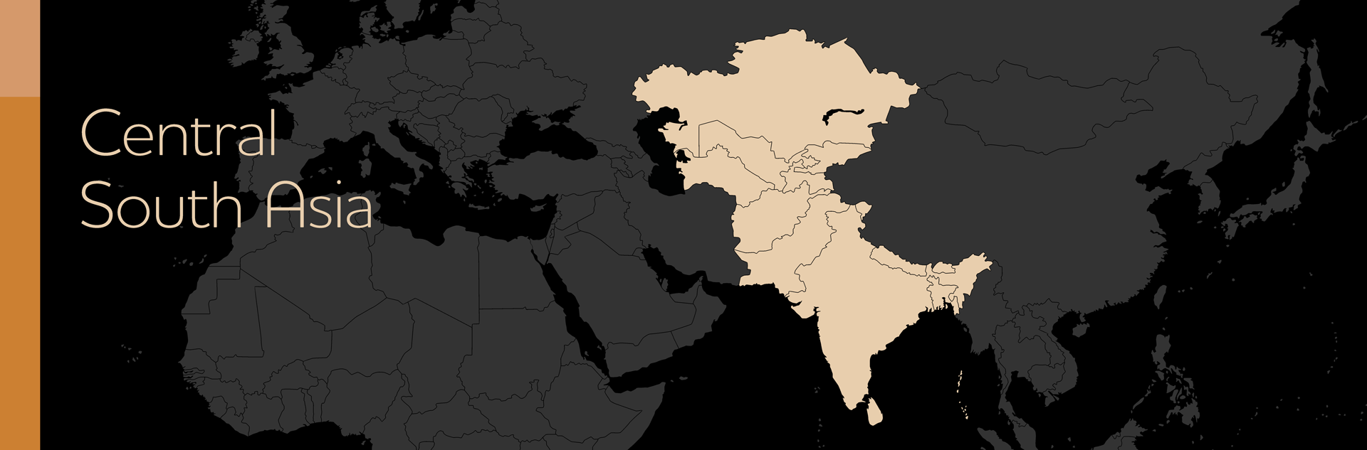 Map of Central South Asia